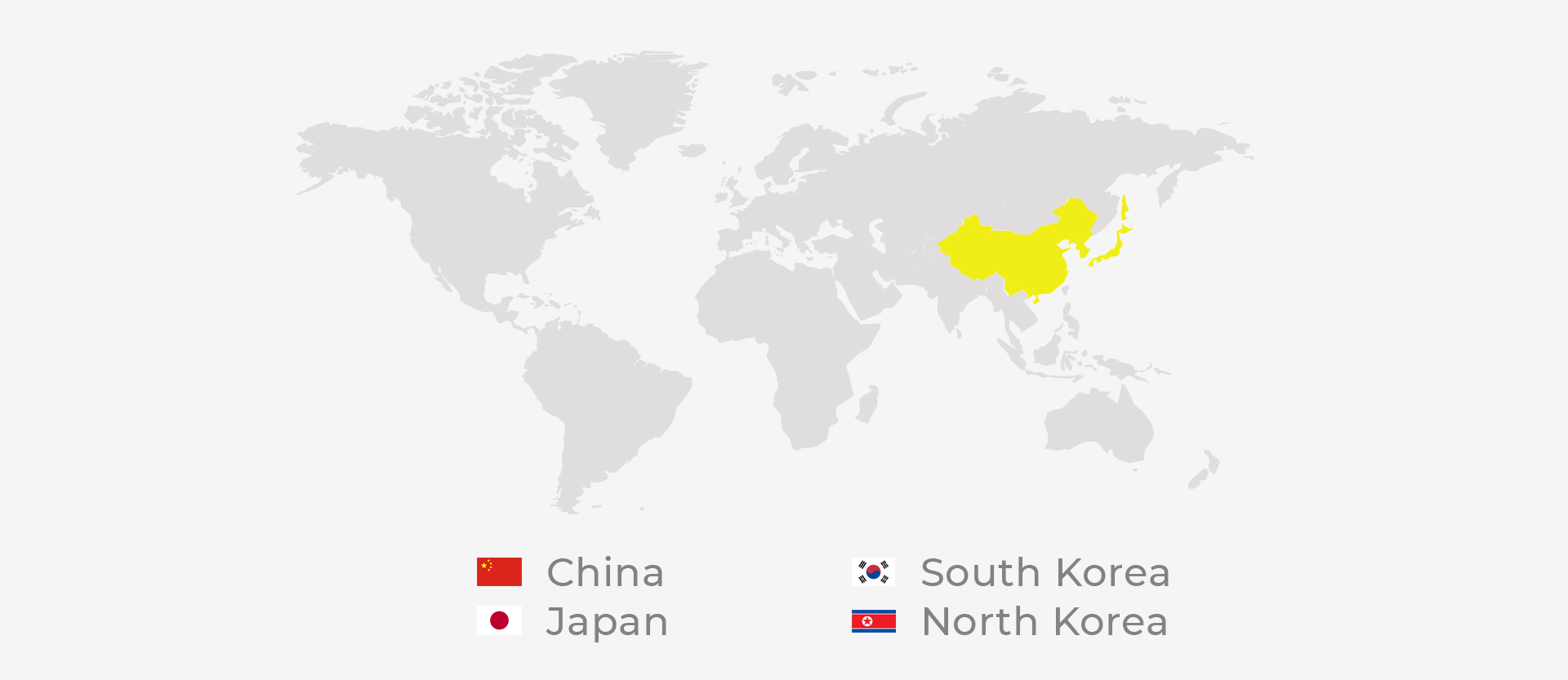 Map of the Far East League and participating countries